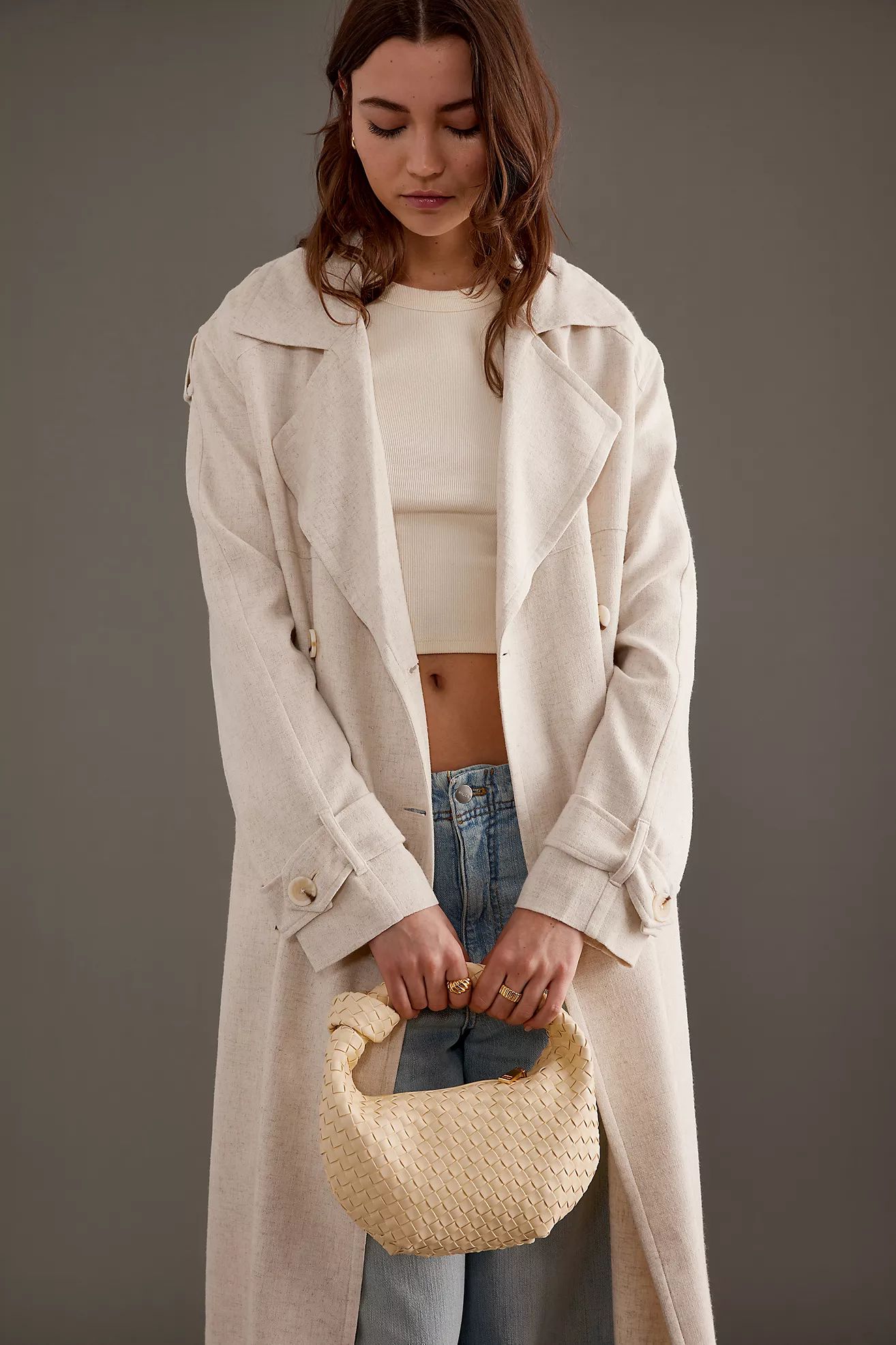 Melie Bianco Larissa Woven Faux-Leather Shoulder Bag | Anthropologie (UK)