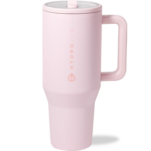 HydroJug Traveler - Leakproof Insulated 40oz Water Bottle with Handle & Flip Straw in Pink Sand at Nordstrom | Nordstrom