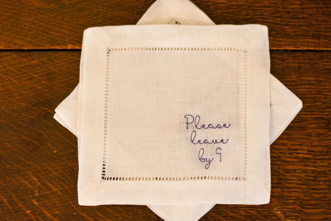 Please Leave by 9 Cocktail Napkin Holiday Napkin - Etsy | Etsy (US)