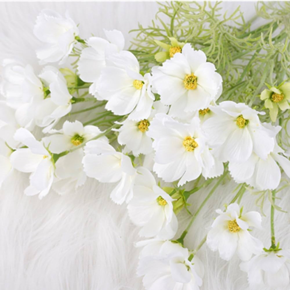 6 Pcs Artificial Fake Flowers Plants Cosmos Silk Flower Arrangements Wedding Bouquets Decorations... | Amazon (UK)