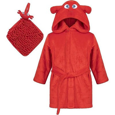 Rising Star Baby Boys and Girls Bath Robe Spa Set with Baby Washcloth, Ages 0-9 months (Red) | Target