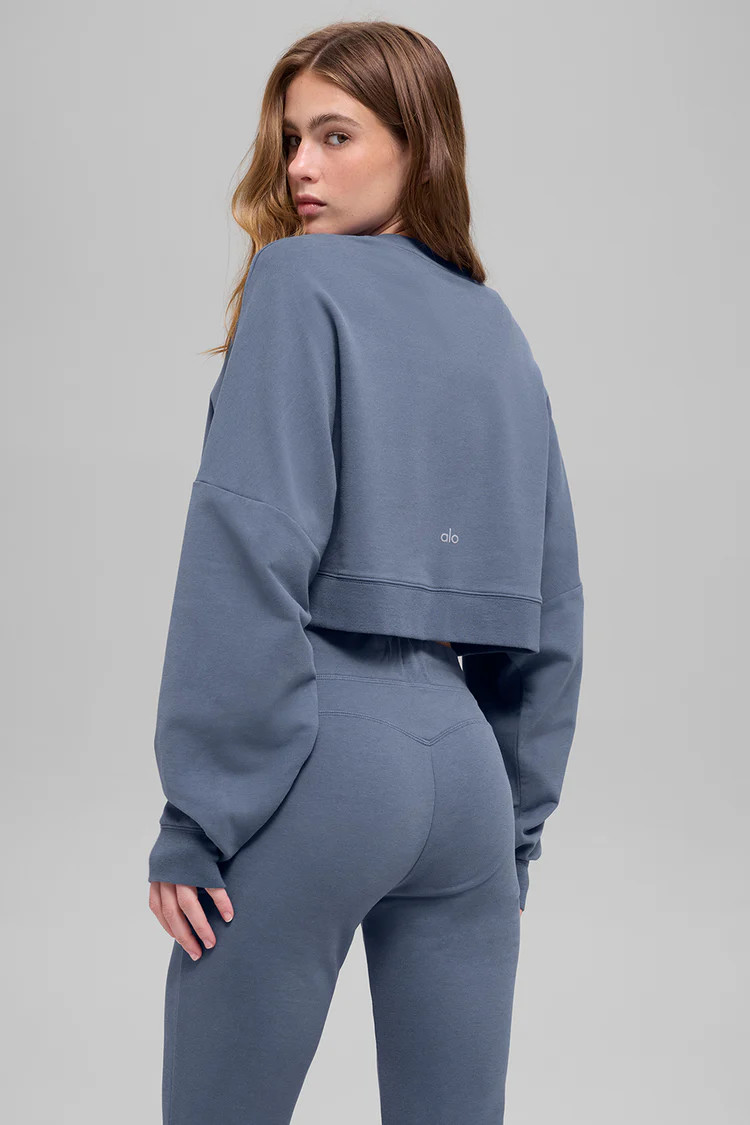 Cropped Sway Crew Neck Pullover | Alo Yoga (US)