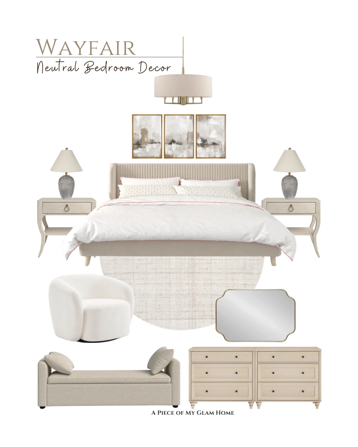 Neutral Bedroom Decor with Wayfair
Complete your dream bedroom with this fully curated neutral design from Wayfair—elegant, calming, and beautifully cohesive. 

 #LTKHome #LTKSaleAlert #LTKStyleTip