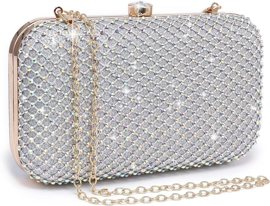 Dasein Womens Rhinestone Clutch Purse Sparkling Evening Bag with Crystal Clasp for Formal Prom Pa... | Amazon (US)