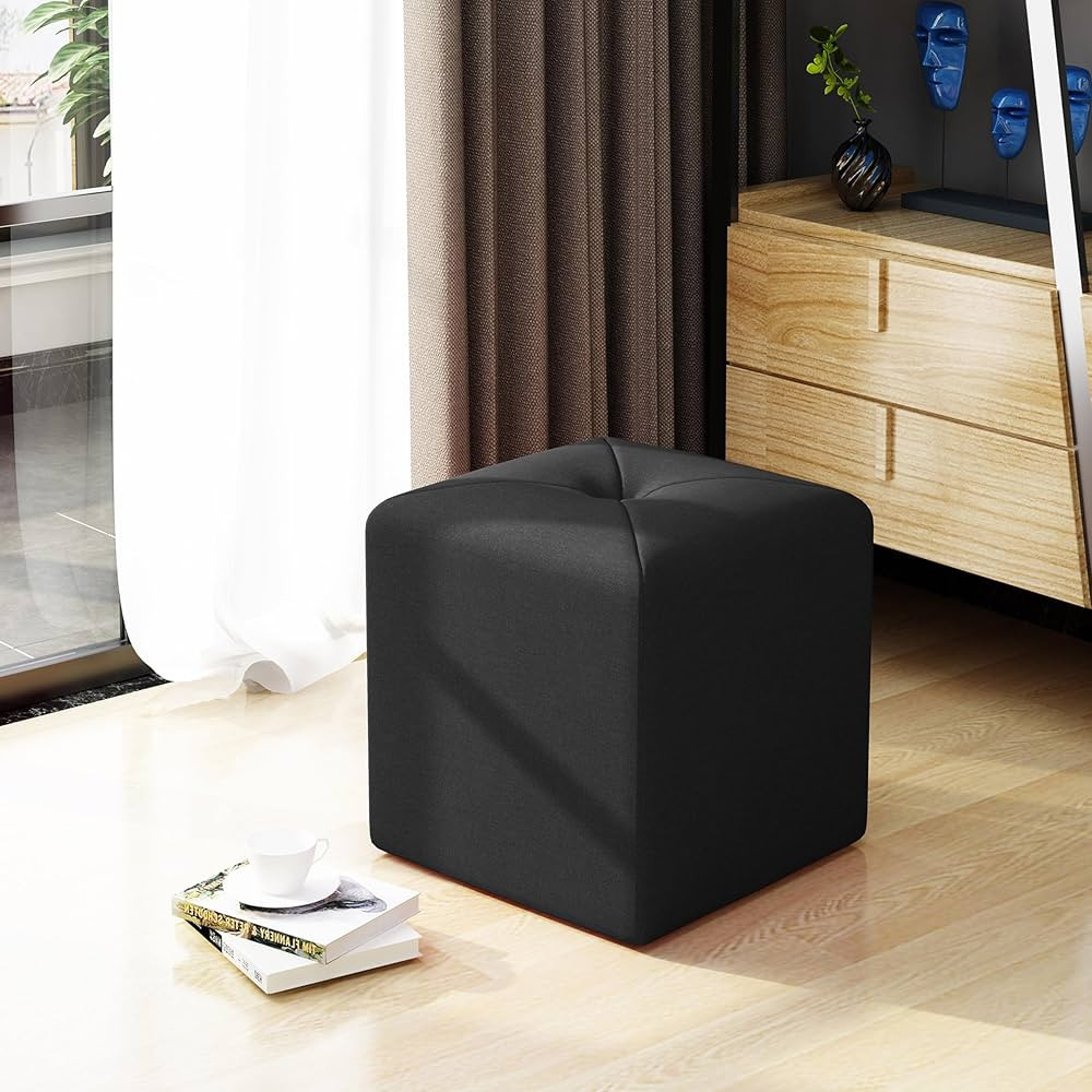 Ball & Cast 17.25" Square Upholstered Ottoman End Bench,Simplicity Entryway Fabric Footrest Stool... | Amazon (US)