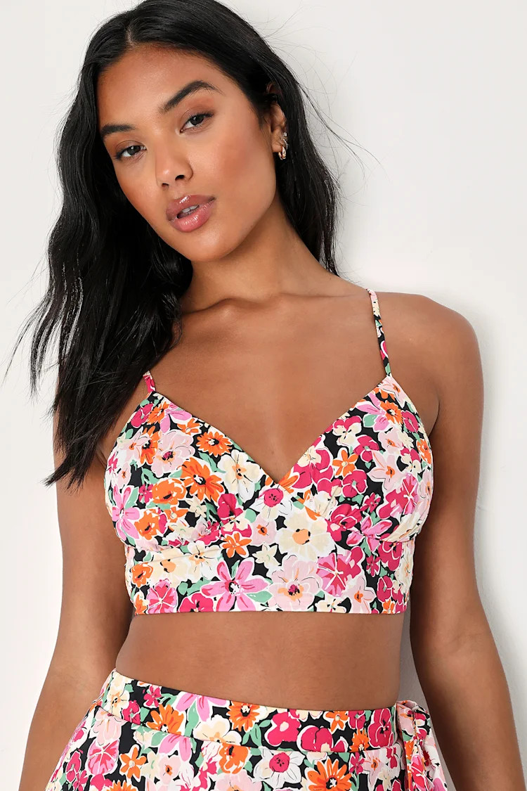 Exotic Adventures Pink Tropical Print Two-Piece Skort Romper | Lulus