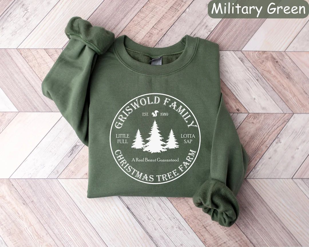 Christmas Tree Farm Sweatshirt Griswold Christmas Sweatshirt - Etsy | Etsy (US)