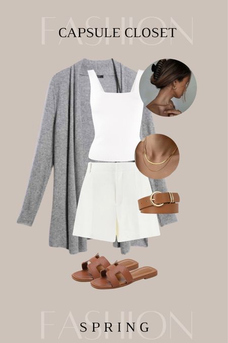Spring Capsule Outfit Inspo

Tank top, cardigan, tailored shorts, sandals

#LTKstyletip #LTKfindsunder50 #LTKSeasonal