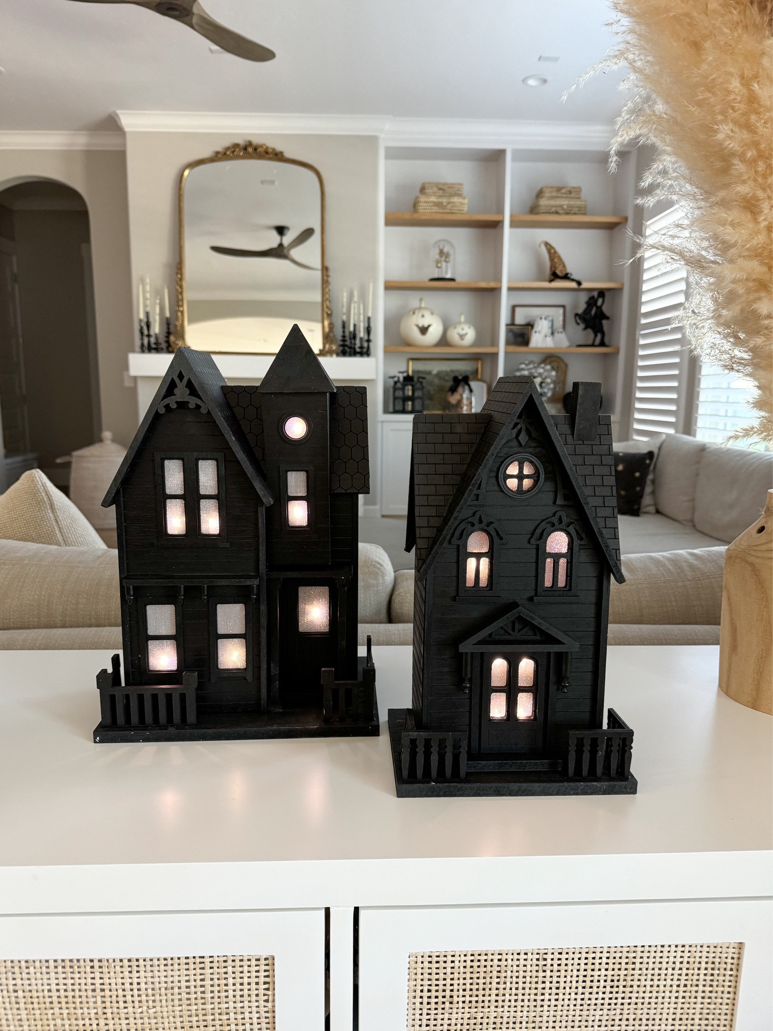 One of my favorite Halloween home decor finds, they’re giving PB or even Anthro! 🖤🏰 LOVE that they light up 

#LTKFindsUnder50 #LTKHome #LTKSeasonal