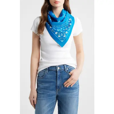 rag & bone Floral Western Bandana in Blue Floral at Nordstrom | Nordstrom