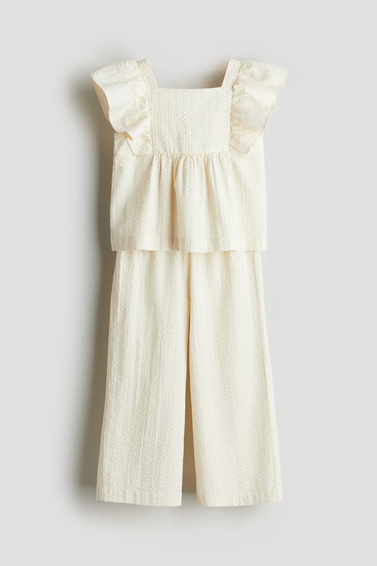 2-piece Patterned Set - White/striped - Kids | H&M US | H&M (US + CA)