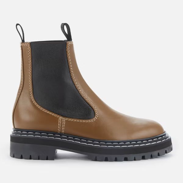 Proenza Schouler Women's Lug Sole Leather Chelsea Boots - Oak | Coggles (Global)