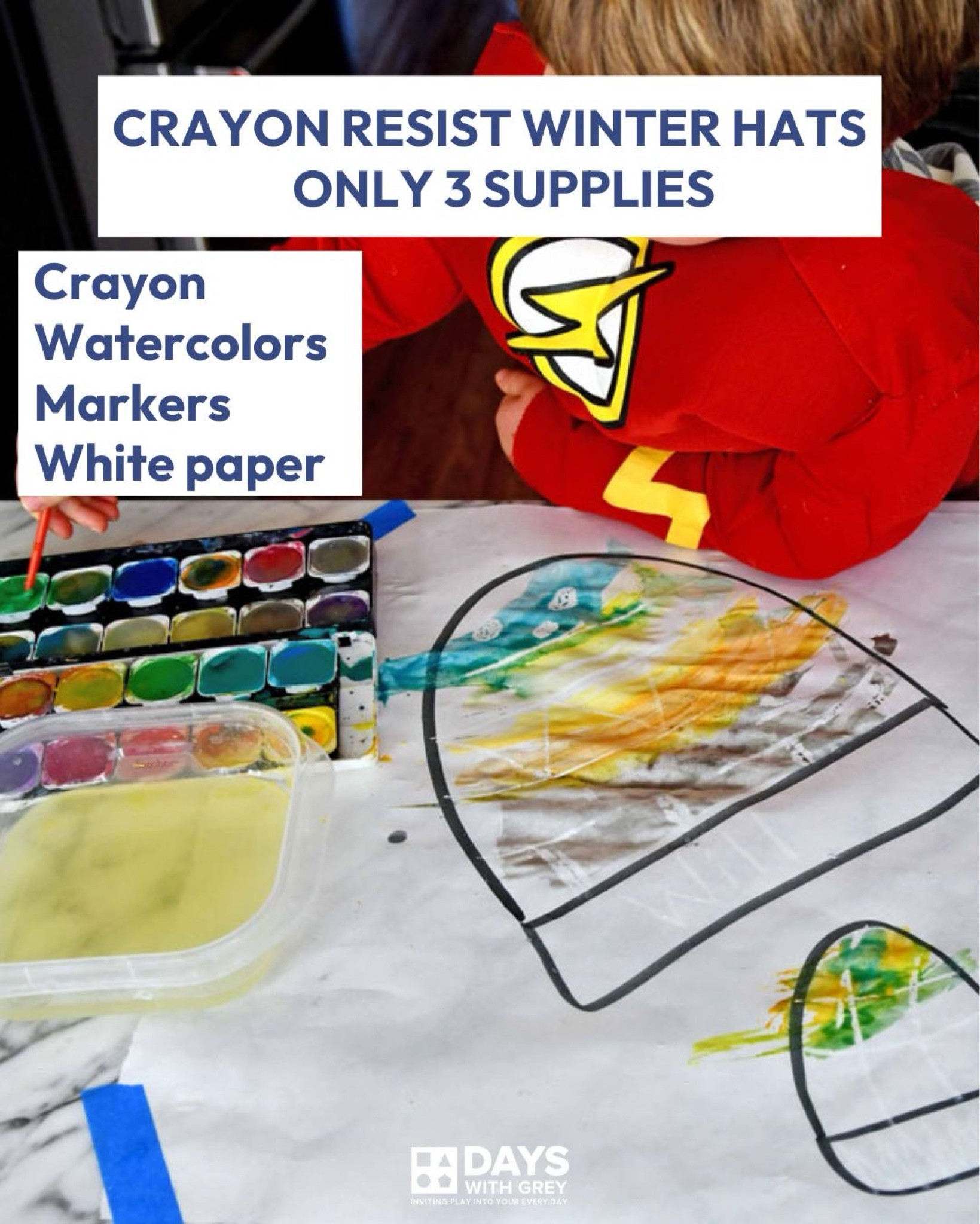 The most fun winter painting activity! Use a white crayon to make a pattern and let your child color over it with watercolor paint! The white pattern will show through, revealing the secret pattern. 

#LTKFamily #LTKSeasonal #LTKKids