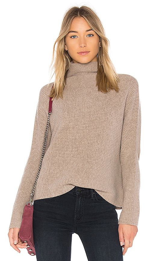 NAADAM Funnel Neck Cashmere Pullover in Tan. - size L (also in XS) | Revolve Clothing