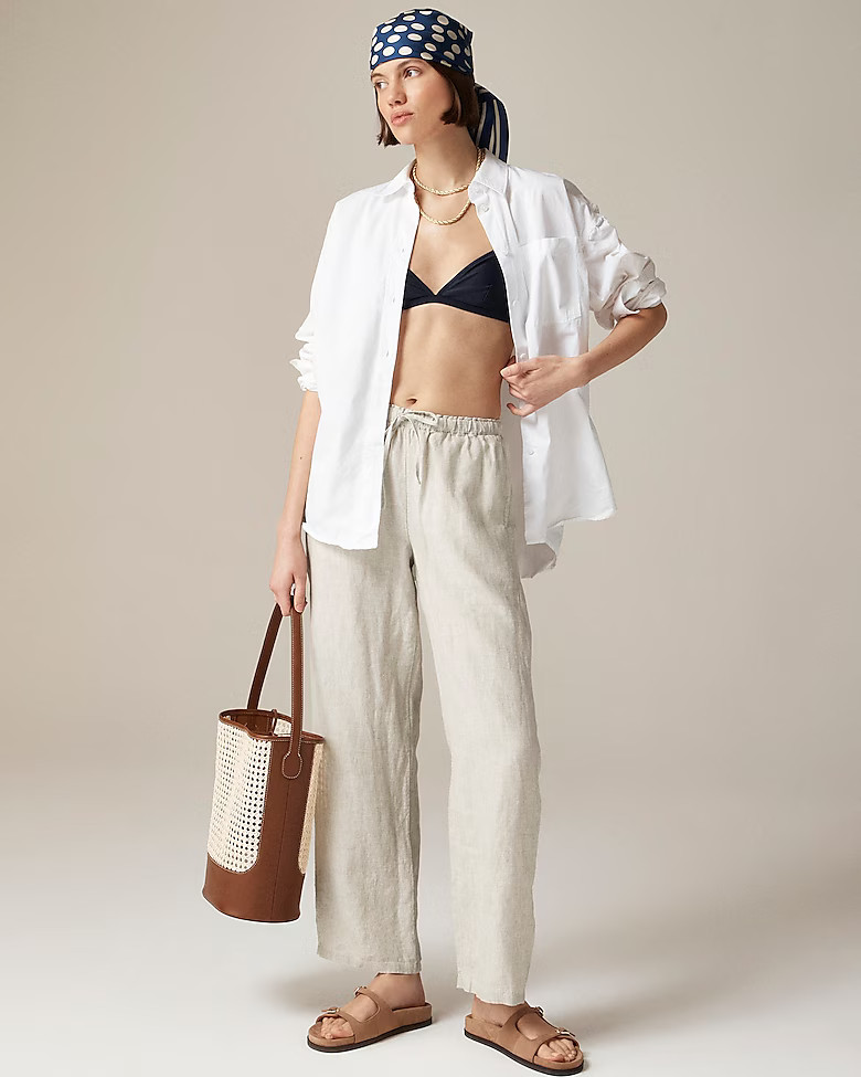 New Soleil pant in linen | J. Crew US