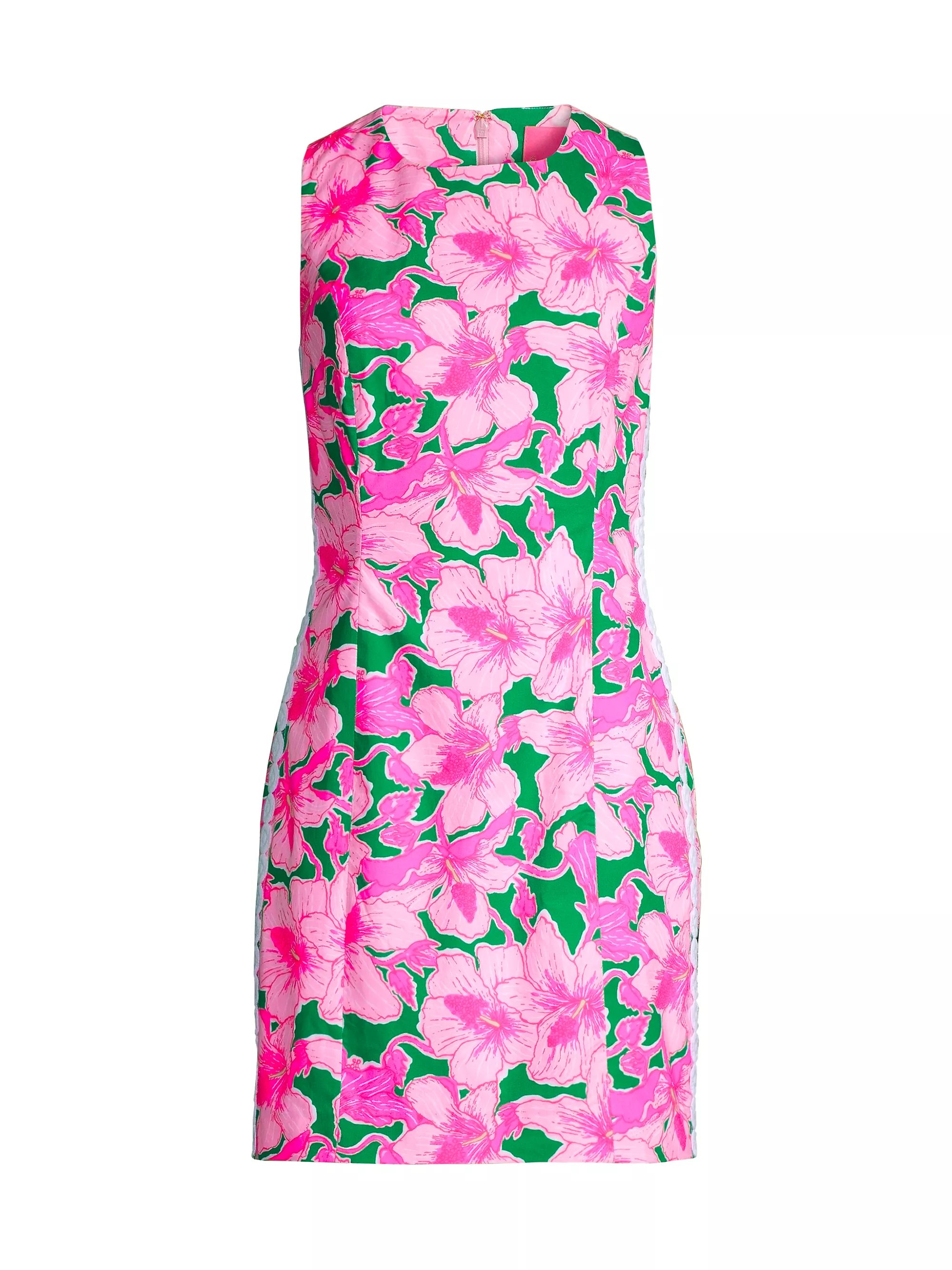 Mila Floral Stretch Cotton Shift Minidress | Saks Fifth Avenue