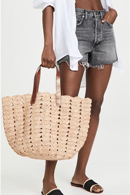 When @taramoni says jump I say how high! This Mar y Sol Paros Tote  bag is the chicest beach bag I have seen all season. Buying for my baby moon

Woven raffia tote bag, raffia beach bag with leather trim , weekend bag , large tote bag , beach style , resort style , beach vacation essentials 

#LTKitbag #LTKtravel #LTKSeasonal