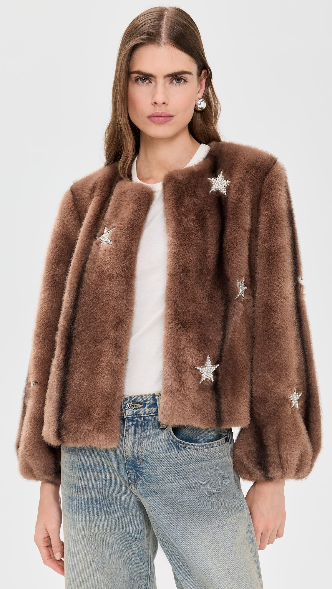 Mixed Star Faux Mink Benson Coat | Shopbop