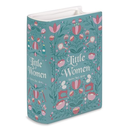 Steel Mill & Co Original Large Book-Shaped Decorative Vase, Ceramic Vases for Home Decor, Cute Bookshelf Decor, Unique Vase for Book Lovers, Little Women | Amazon (US)