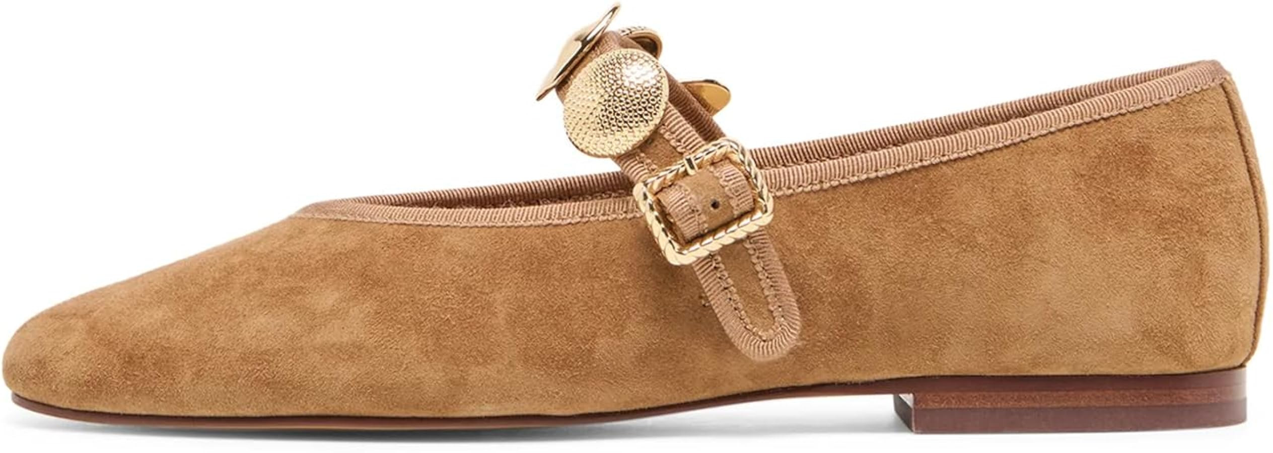 Dsevht Mary Janes Flats for Women Square Toe Flat Low Heel | Amazon (US)