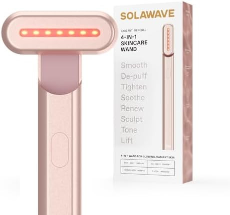 Solawave 4-in-1 Red Light Therapy Wand for Face & Neck | Beauty Device with Galvanic Current, Mas... | Amazon (US)