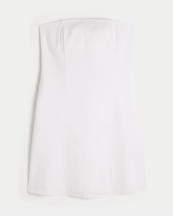 Linen-Blend Strapless Mini Dress | Hollister (US)