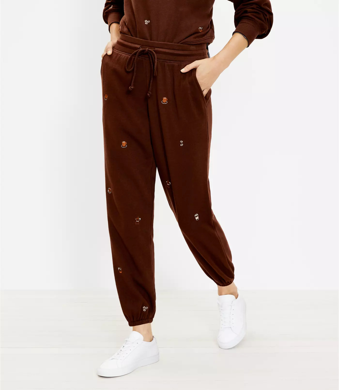 Lou & Grey Coffee Cozy Cotton Terry Sweatpants | LOFT