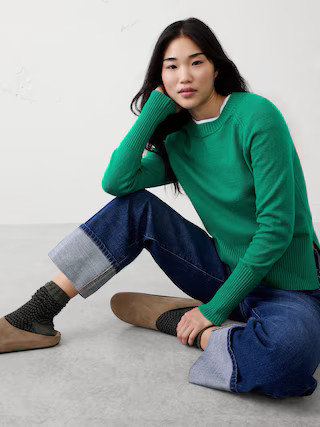 Perfectly Soft Crew-Neck Sweater | Banana Republic Factory