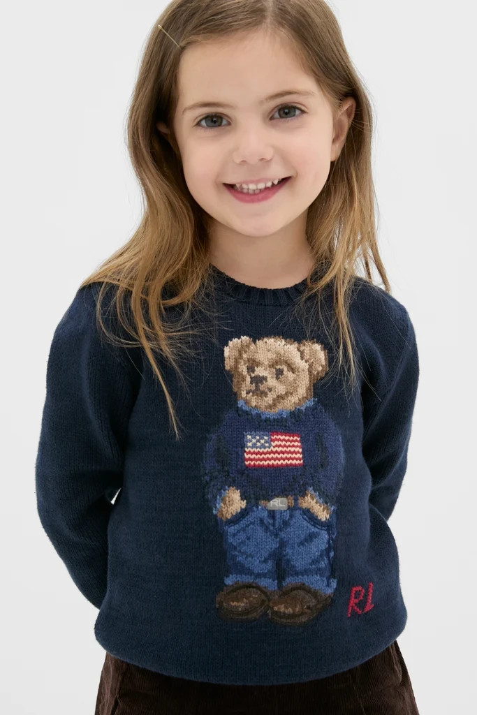 Long-Sleeve Flag Bear Crewneck Sweater | Tuckernuck (US)