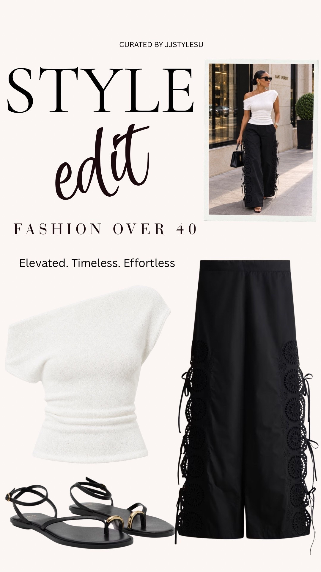 STYLE edit 🤍🖤

Timeless pieces are the foundation of a wardrobe you’ll reach for again and again. This black-and-white combination feels polished, effortless, and perfect if you love classic style with a modern edge.

Everything is linked in my LTK. Save this look for your next brunch, vacation, or date night. ✨

* These pants are going to go fast*

#LTKStyle #FashionOver40 #ElevatedStyle #TimelessFashion #ClassicStyle #WearWhatYouLove #WardrobeEssentials #NeutralStyle #ChicOver40 #EffortlessStyle #StyleInspiration #LTKFashion #CapsuleWardrobe #EverydayStyle #BlackAndWhiteStyle # SummerOutfitsOver40

#LTKSeasonal #LTKOver40 #LTKootd