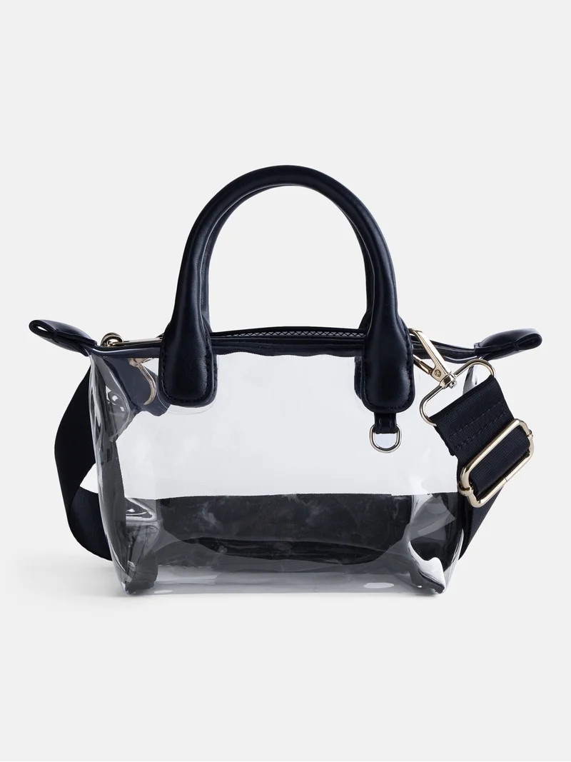 No Boundaries Women's Game Day Clear Mini Tote Bag, Black | Walmart (US)