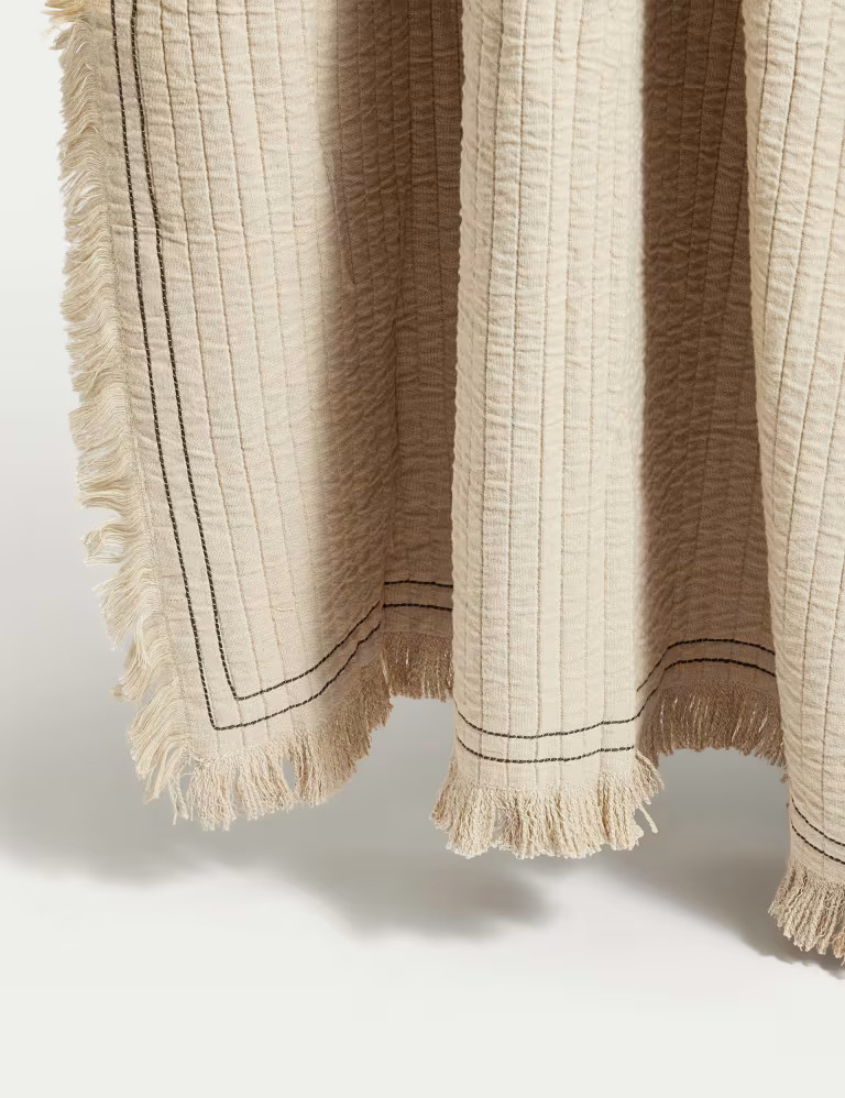Pure Cotton Large Stitched Throw | Marks & Spencer (UK)