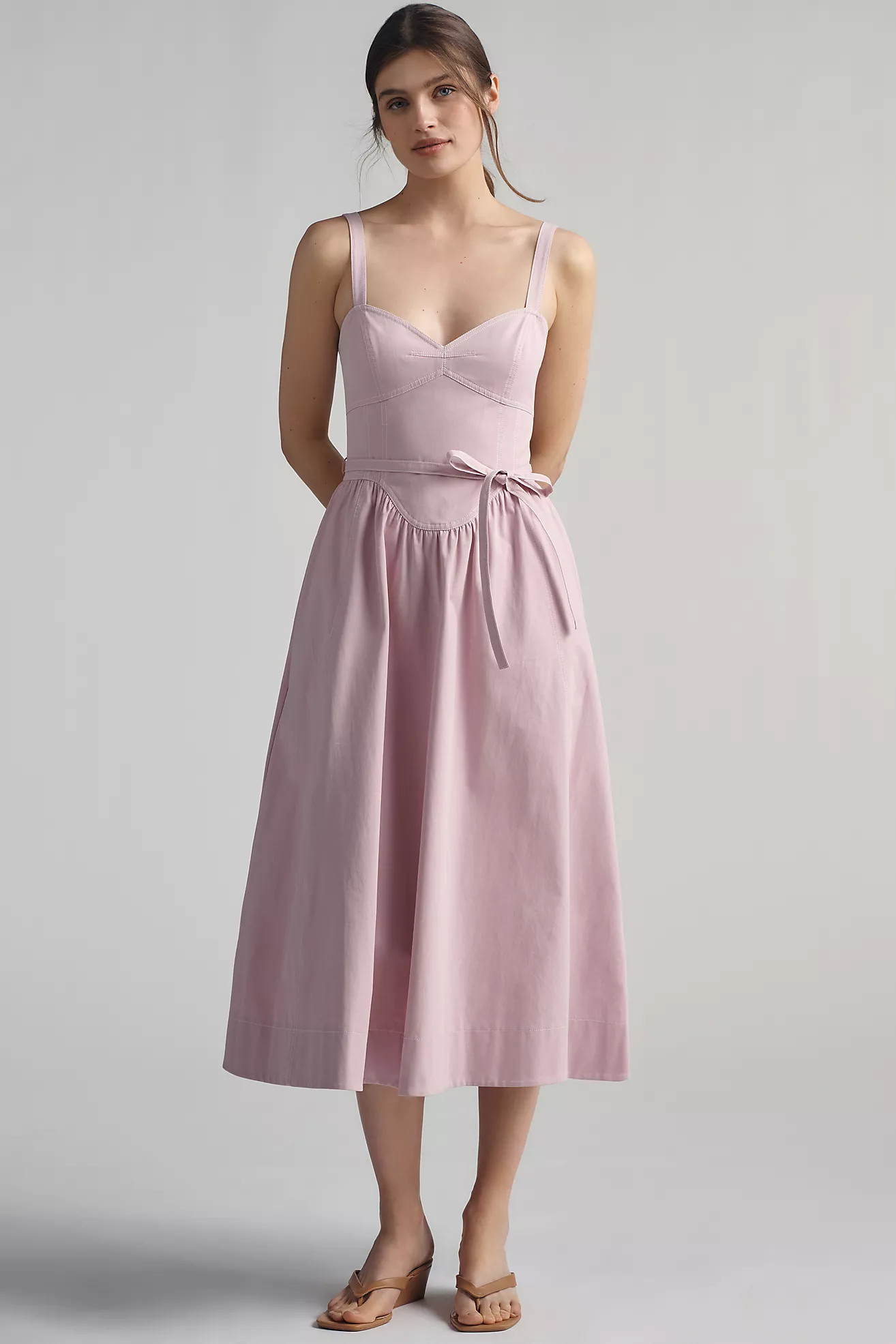 Mare Mare Cotton Seamed Midi Dress | Anthropologie (US)