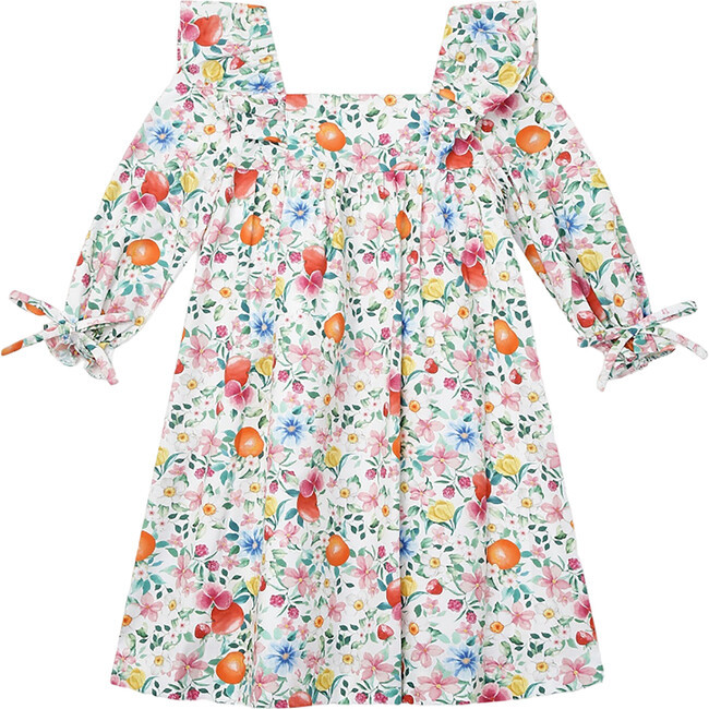 Cuadras Puff Sleeve Dress, Orange Floral - La Coqueta Dresses | Maisonette | Maisonette