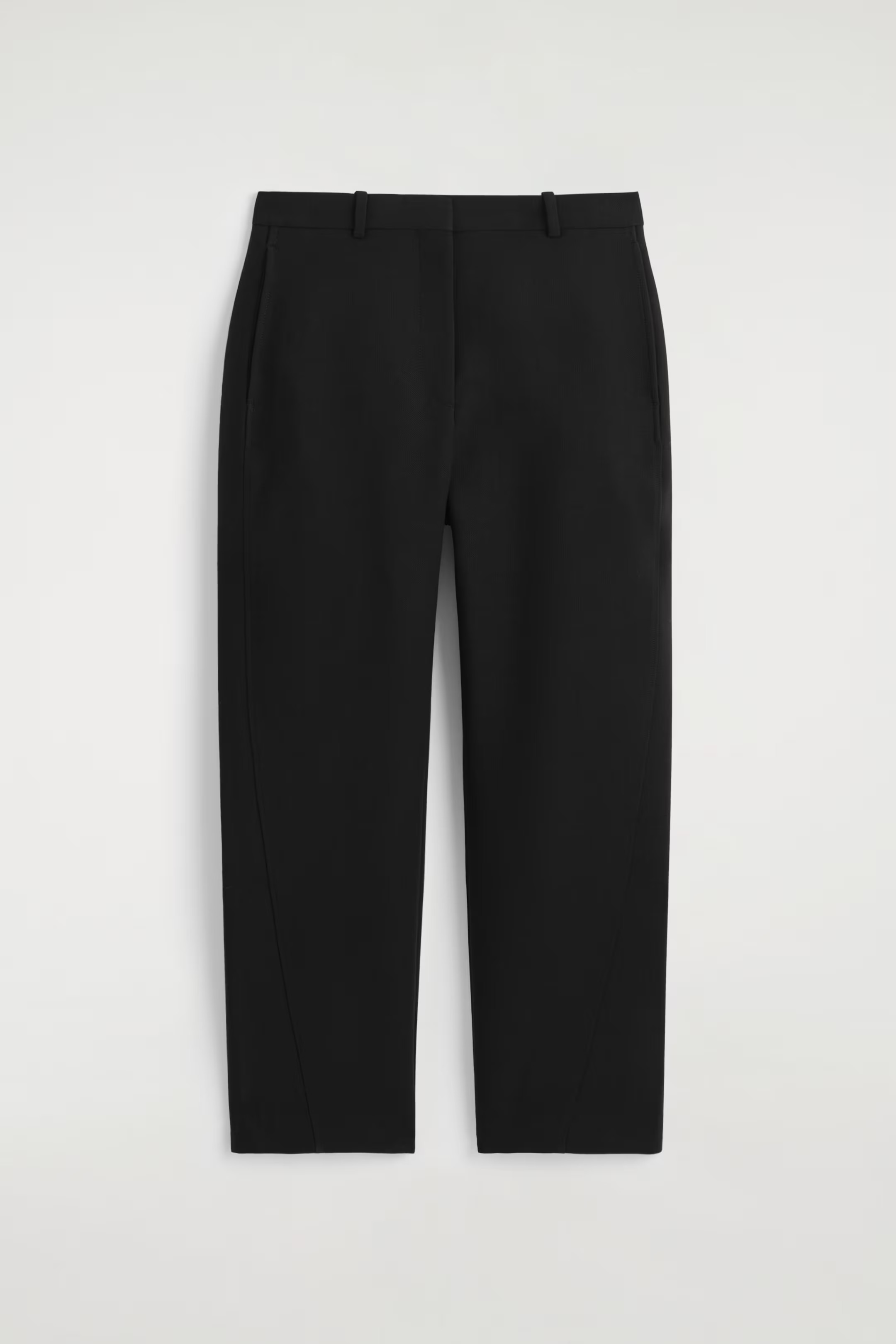 VERKÜRZTE HOSE AUS WOLLE MIT BARREL-BEIN - SCHWARZ | COS | COS (EU)