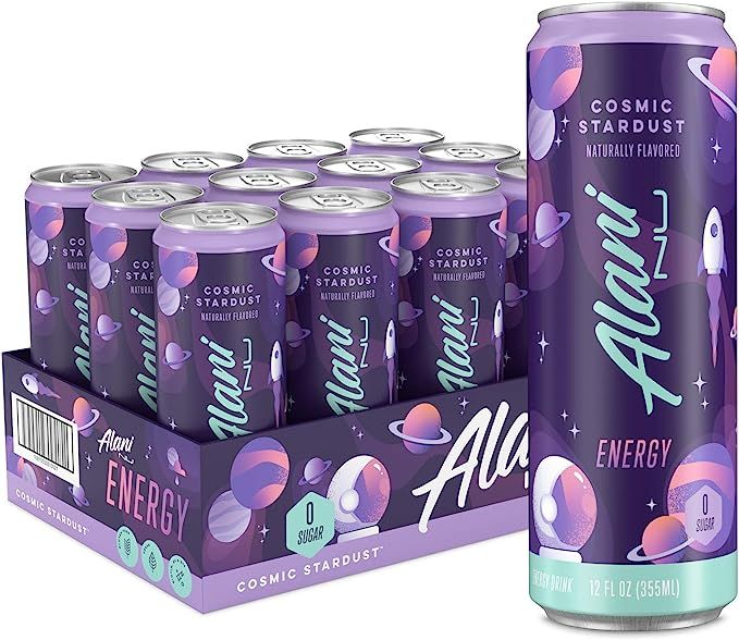 Alani Nu Sugar-Free Energy Drink, Pre-Workout Performance, Cosmic Stardust, 12 oz Cans (Pack of 1... | Amazon (US)