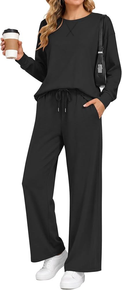 AUSELILY Women's 2 Piece Sets Fleece Lounge Set | Amazon (US)