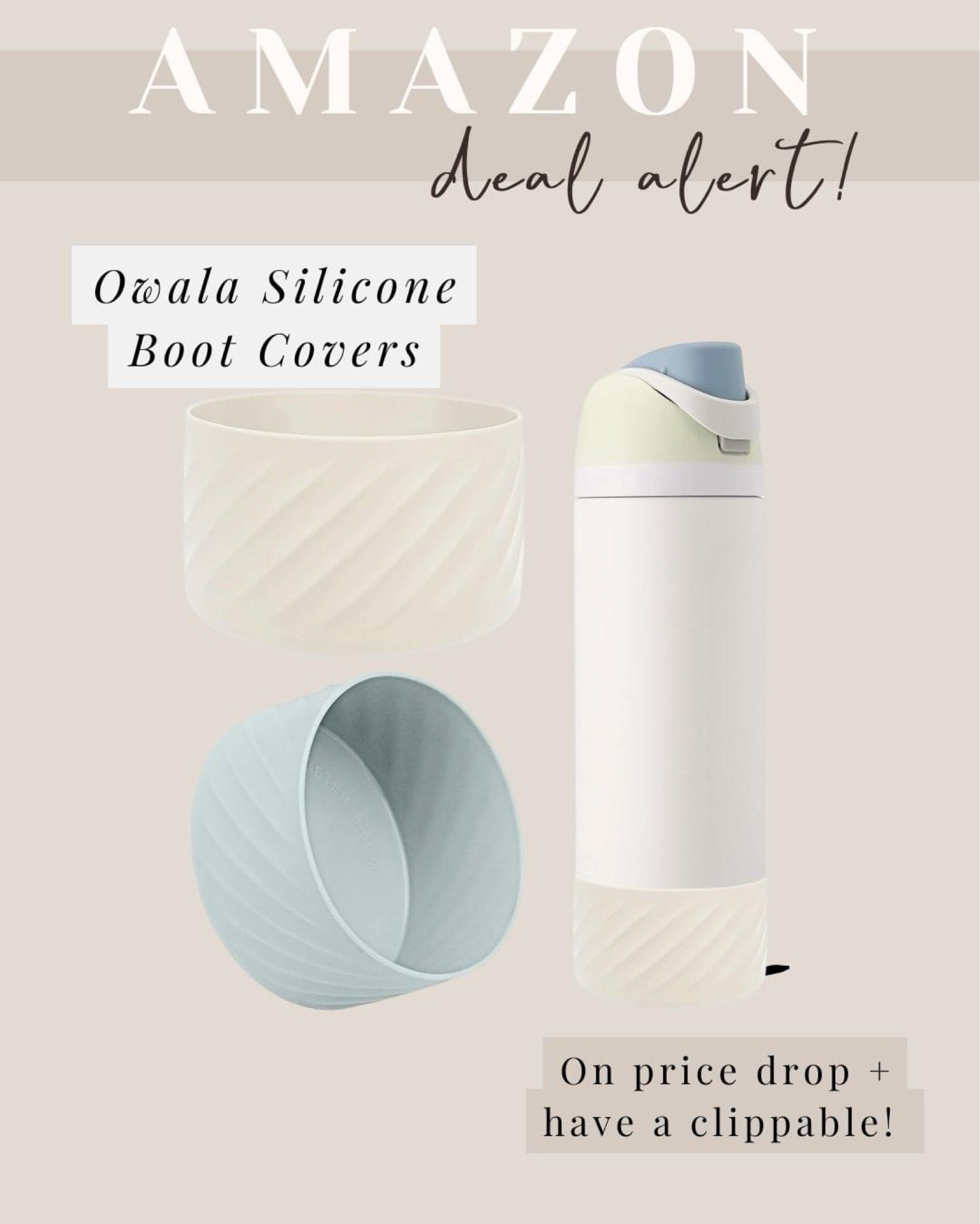 ✨These Silicone Boot covers have sizes that fit the 24, 32, and 40 oz Owalas and are on price drop + have a clippable today! ✂️

#LTKTravel #LTKSaleAlert #LTKFindsUnder50