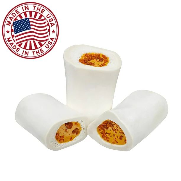 Filled Dog Bones (Flavors: Peanut Butter, Cheese, Bacon, Beef, etc.) Made in USA Stuffed Bulk 3 t... | Walmart (US)