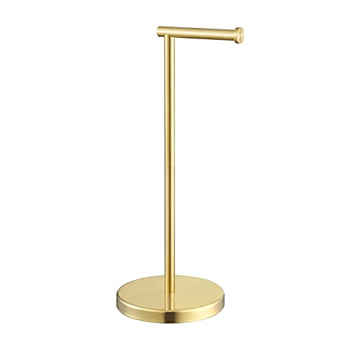 KES Gold Toilet Paper Holder Free Standing SUS 304 Stainless Steel Rustproof Pedestal Lavatory Ti... | Amazon (US)
