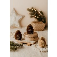 Pine Cone Candle, Christmas Decor, Holiday Winter Home Gift Decoration | Etsy (US)