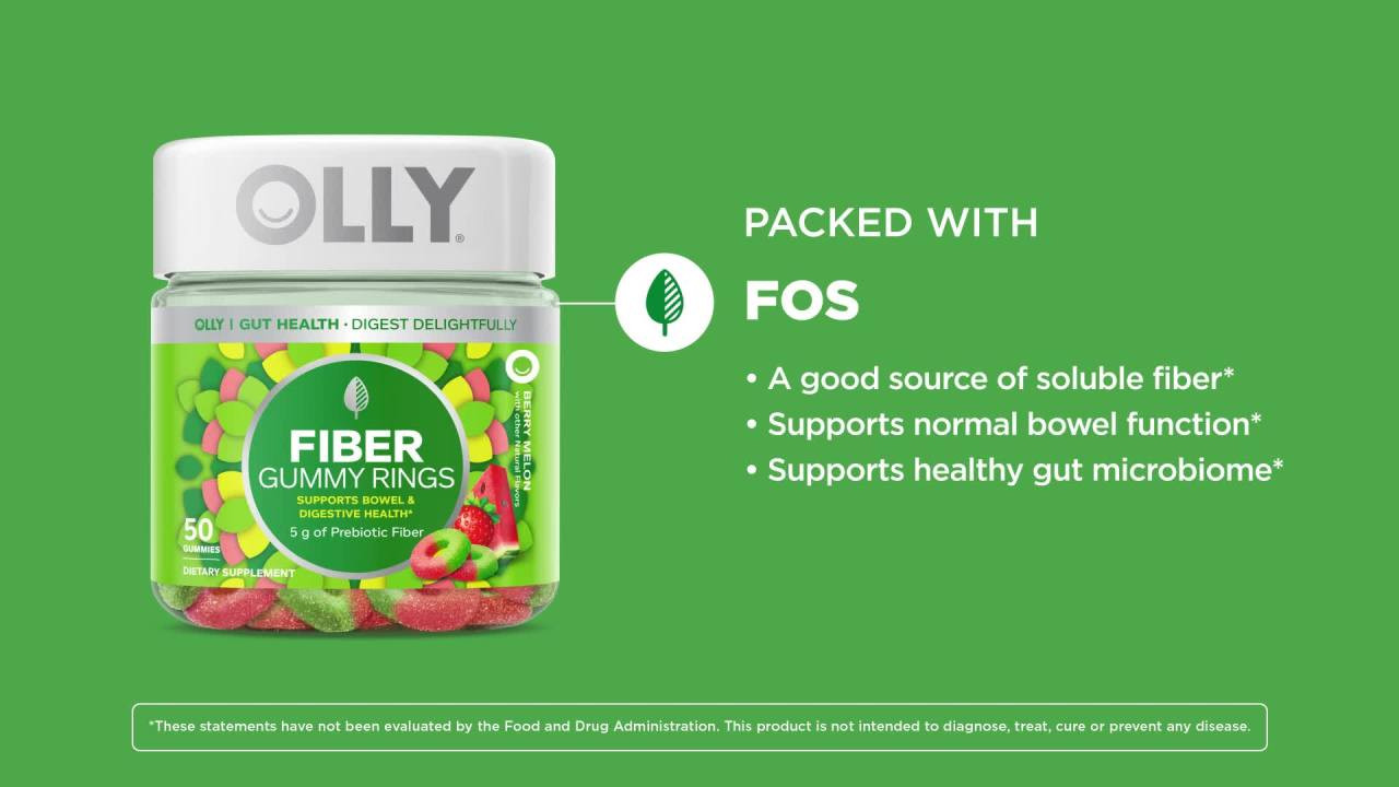 OLLY Fiber Gummy Rings Supplement with 5g FOS Prebiotic Fiber, 50 Count | Walmart (US)