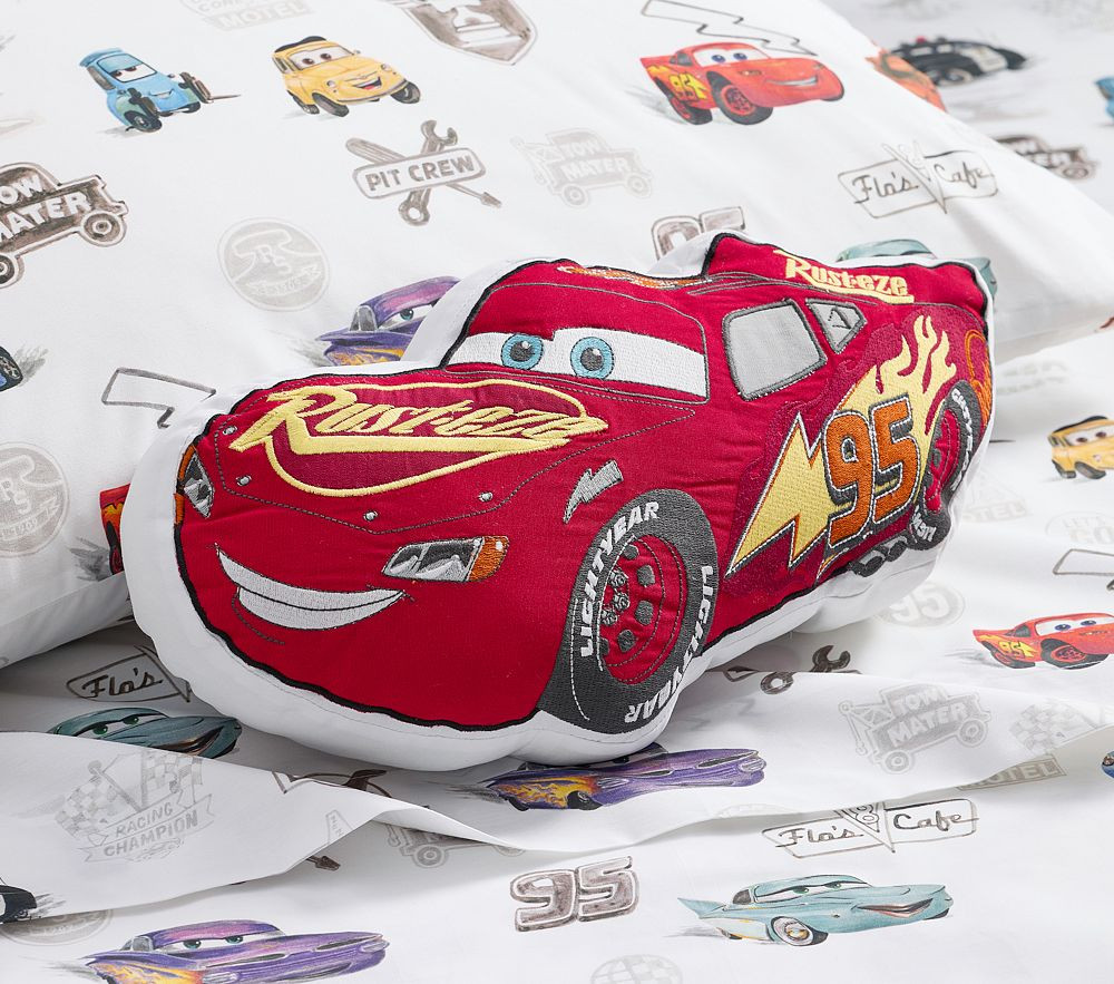 Disney and Pixar Cars Lightning McQueen Pillow | Pottery Barn Kids