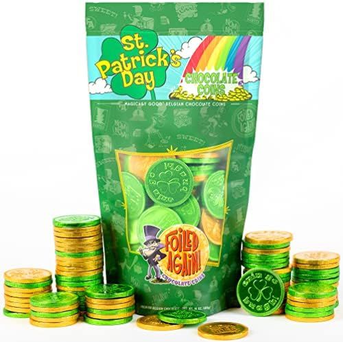 Foiled Again! Chocolate St. Patrick’s Day Coins - Gold & Green Milk Chocolate - Irish St. Pat's... | Amazon (US)