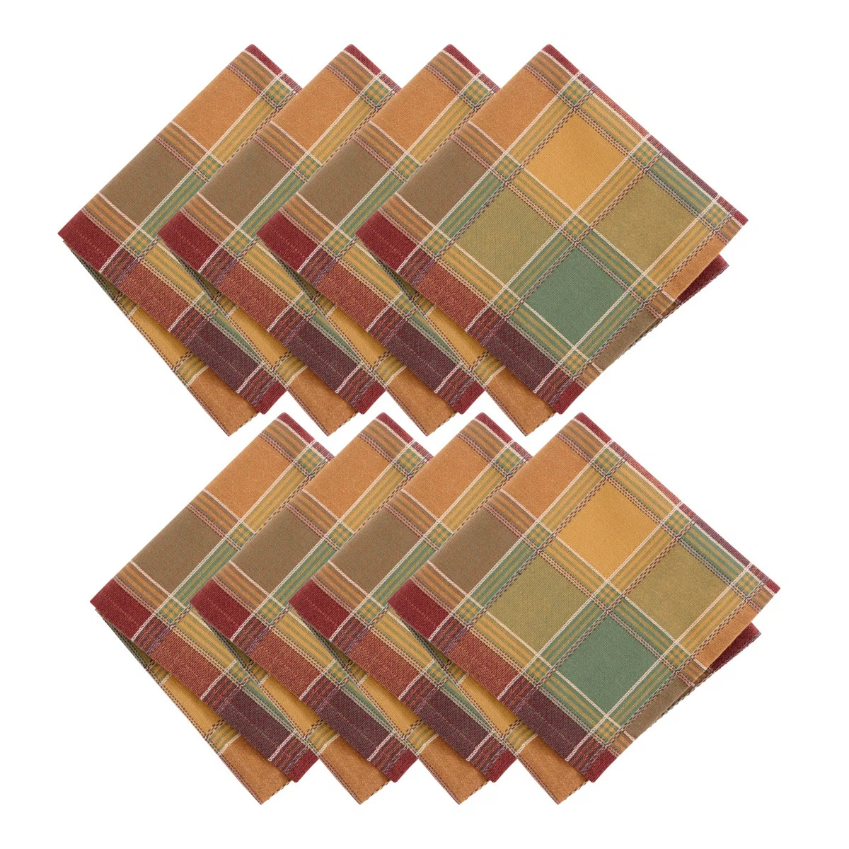 Douai Harvest Plaid Cotton Napkins (Set of 8) | Wayfair North America
