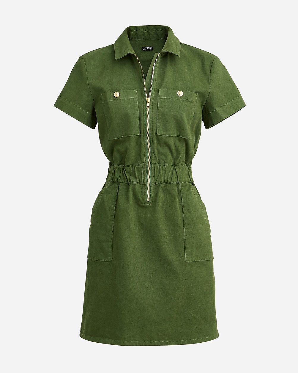 Zip-front chino dress | J. Crew US
