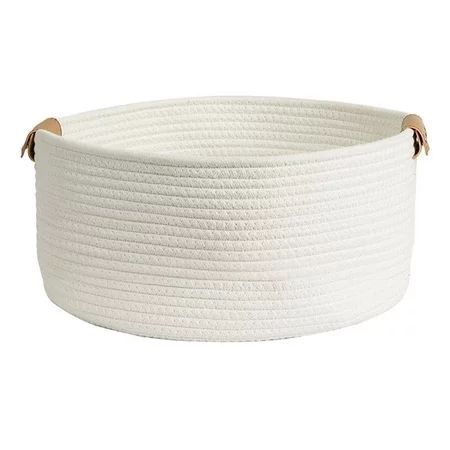 Famure Cotton Rope Storage Basket Laundry Basket Designed with Super Soft Cotton Rope Boho Woven Bas | Walmart (US)