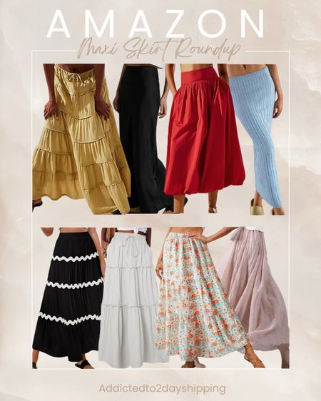 AMAZON- Maxi skirt must haves!

Maxi skirts are very on trend this summer, so I rounded up some of my favorites!

Free people look for less tiered maxi skirt, bubble maxi skirt, fitted maxi skirt, satin maxi skirt, floral maxi skirt, 