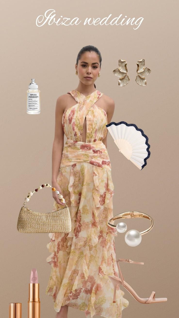 Ibiza Wedding Guest Outfit 🌴

Floral Ruffle Maxi Dress, Destination Wedding Style, Beach Wedding Guest Look, Pastel Summer Dress, Straw Beaded Bag, Nude Strappy Sandals, Gold And Pearl Jewellery, Hot Weather Wedding Outfit


#LTKeurope #LTKsummer #LTKwedding