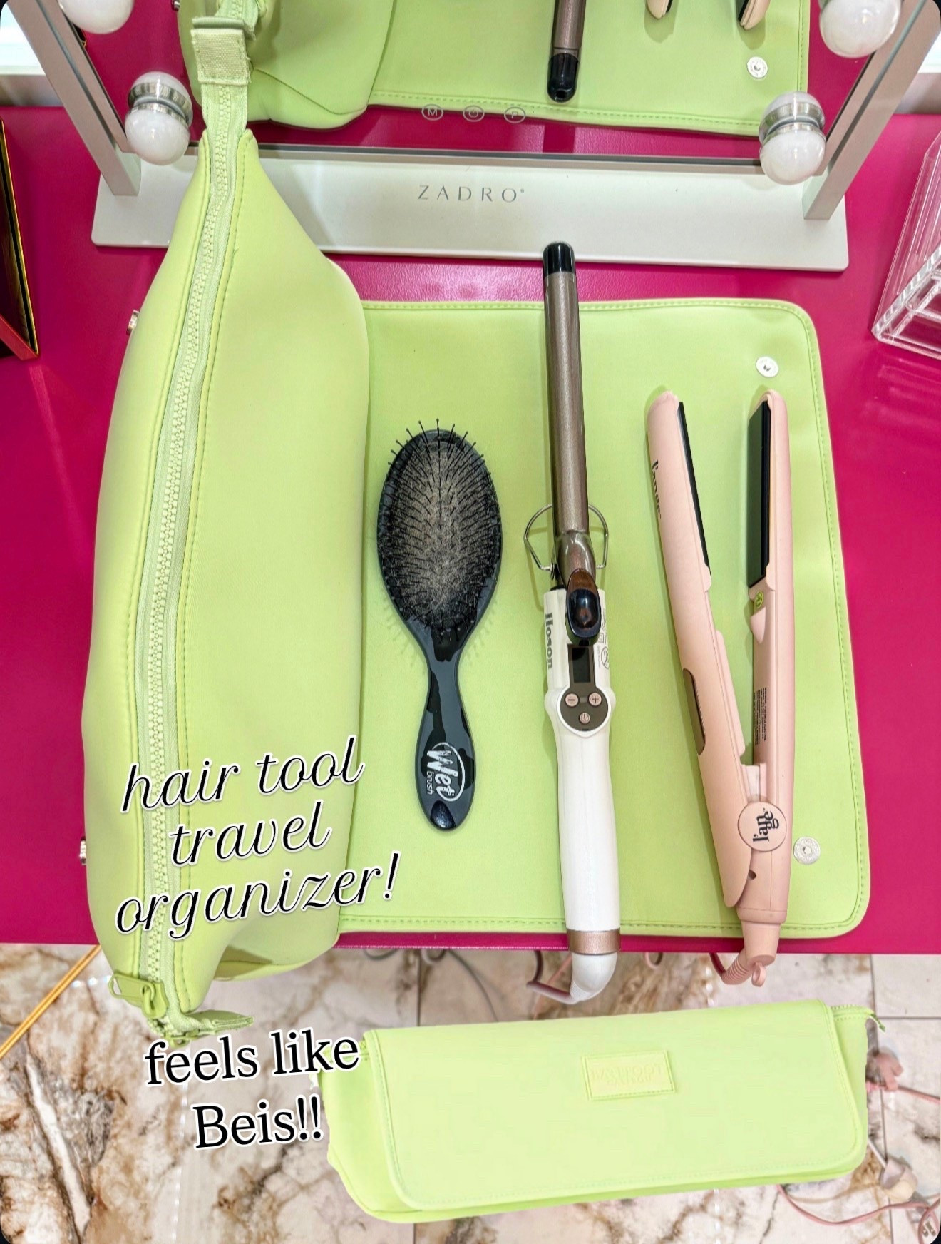 Obsessed with this hair tool organizer for travel